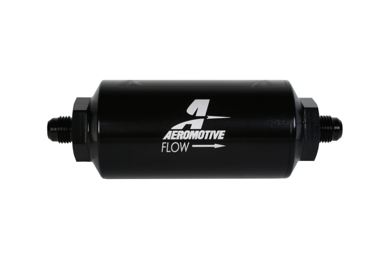 Aeromotive In-Line Filter - AN-06 238 Stainless Mesh Element - Anodized Black Fuel Filters Aeromotive