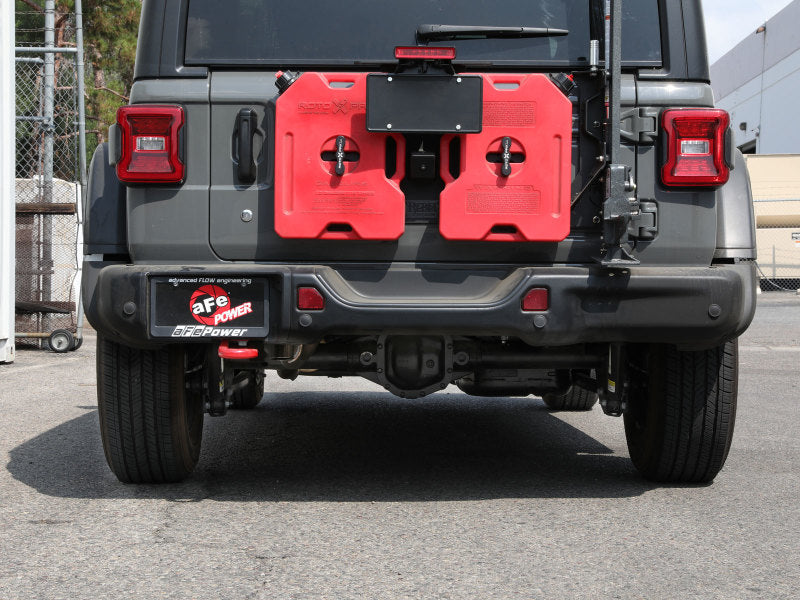 aFe MACH Force-Xp Axle-Back Exhaust System w/No Tip 18-20 Jeep Wrangler L4-2.0T / V6-3.6L Axle Back aFe
