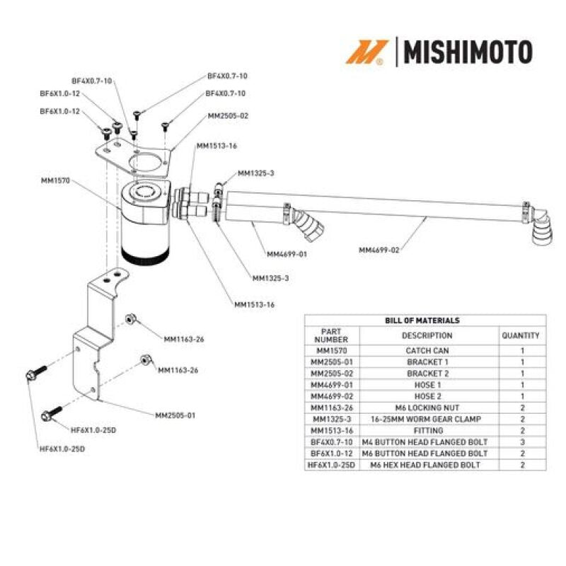 Mishimoto 2024+ Ford Mustang V8 Oil Catch Can - PCV Side Oil Catch Cans Mishimoto