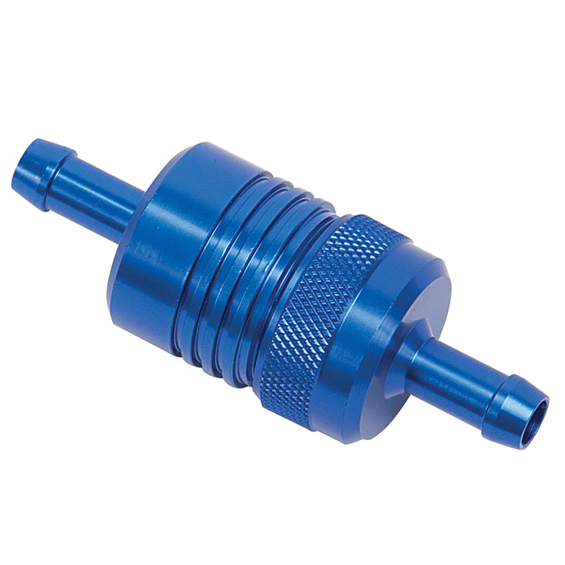 Russell Performance Blue Street Fuel Filter (3in Length 1-1/8in diameter 5/16in inlet/outlet) Fuel Filters Russell