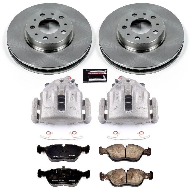 Power Stop 94-97 Volvo 850 Front Autospecialty Brake Kit w/Calipers Brake Kits - OE PowerStop