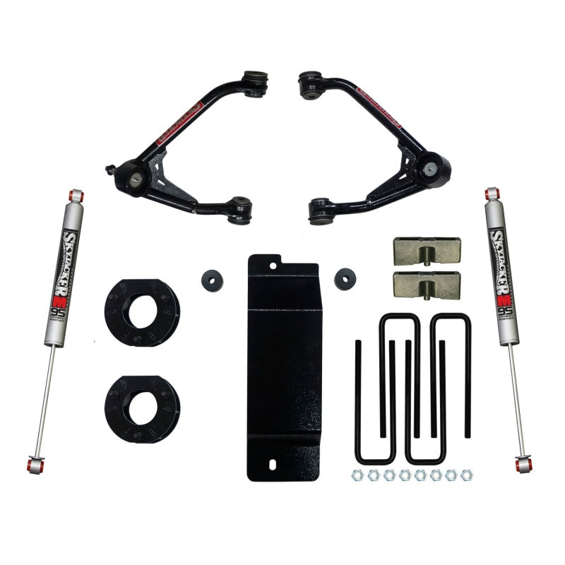 Skyjacker 2007-2013 GM 1500 4WD 3.5-4in UCA Lift Kit w/Rear Monotube M9500 Shocks Lift Kits Skyjacker