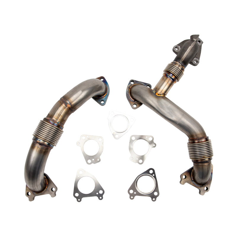 Wehrli 11-16 Duramax LML Stainless 2in Up Pipe Kit w/ Gaskets Connecting Pipes Wehrli