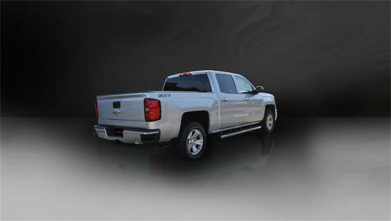 Corsa 14-19 GMC Sierra/Chevy Silv 1500 Reg. Cab/Long Bed 5.3L V8 Black Sport Single Side CB Exhaust Catback CORSA Performance