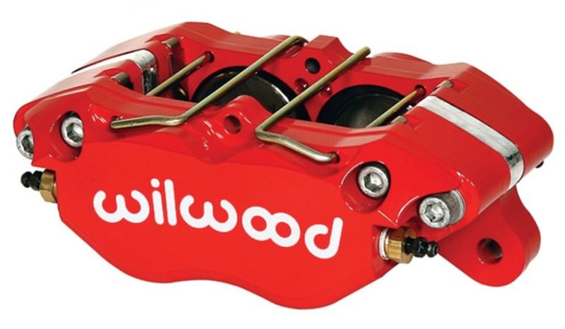 Wilwood Caliper-Dynapro 5.25in Mount-Red 1.00in Pistons .81in Disc Brake Calipers - Perf Wilwood