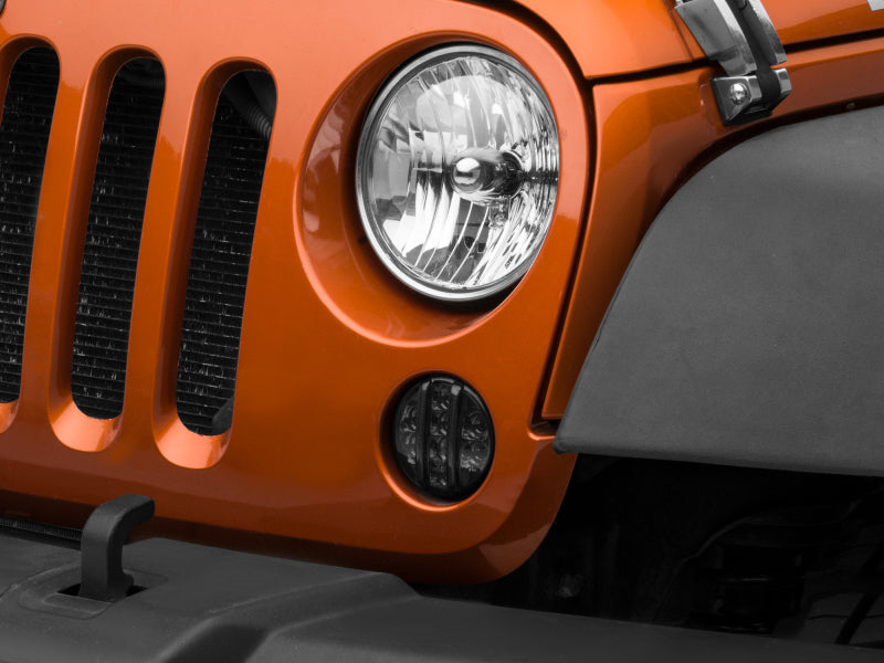 Raxiom 07-18 Jeep Wrangler JK Axial Series LED Front Turn Signals (Smoked) Headlights Raxiom