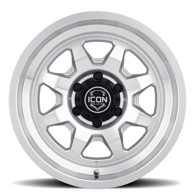 ICON Nuevo 17x8.5 / 6x5.5 / 25mm / 5.75in BS Silver Machined Wheel Wheels - Cast ICON