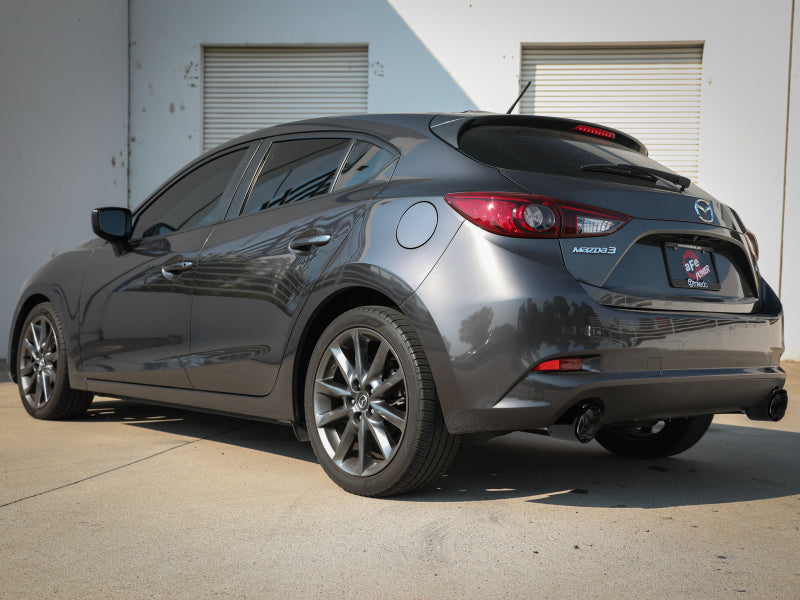 aFe Takeda 2-1/2in 304 SS Cat-Back Exhaust w/ Carbon Fiber Tips 14-18 Mazda 3 L4 2.0L/2.5L Catback aFe