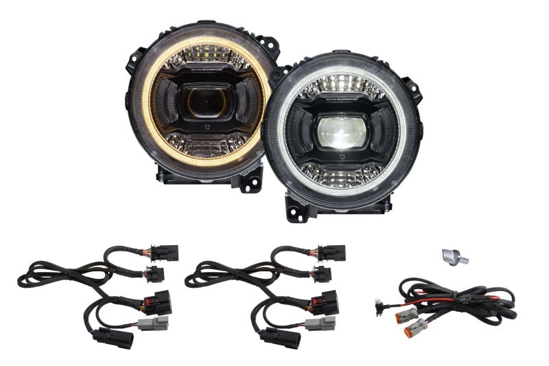 Diode Dynamics 18-23 Jeep JL Wrangler Elite LED Headlamps Light Accessories and Wiring Diode Dynamics