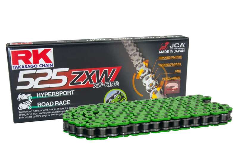 RK Chain MM525ZXW-100L XW-Ring - Green Chains RK Chain
