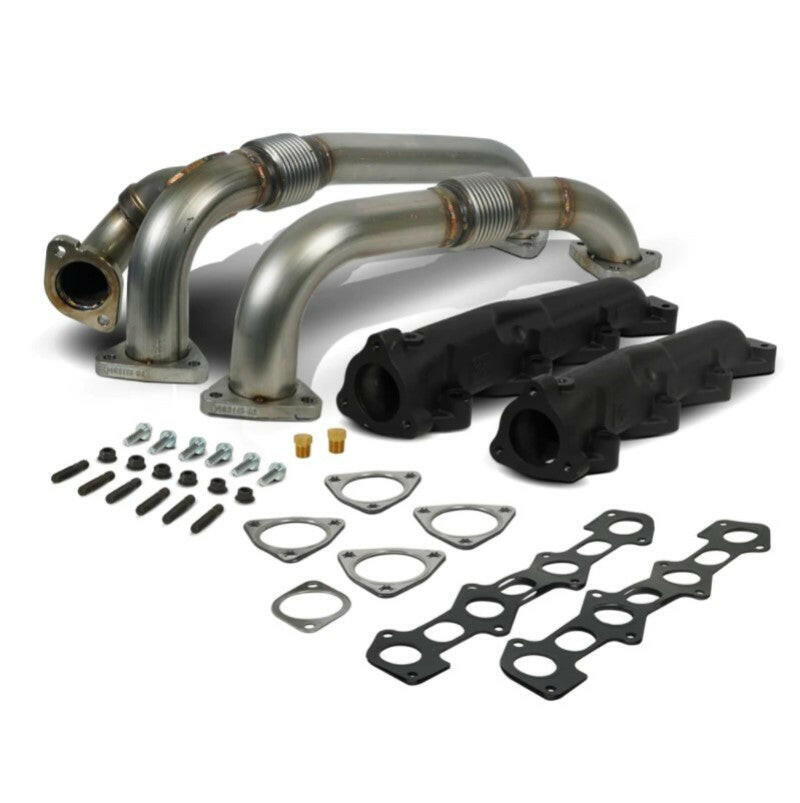 BD Diesel 08-10 Ford F-250/F-350/F-450/F-550 Powerstroke 6.4L Up Pipes Kit w/Manifold Set Connecting Pipes BD Diesel