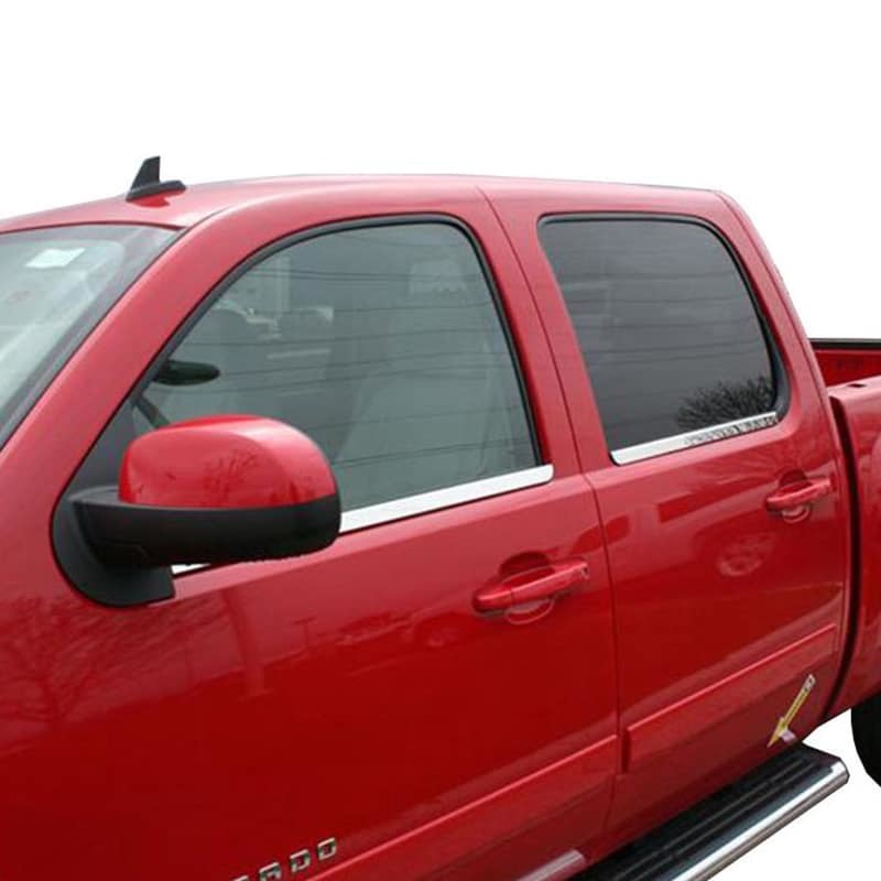 Putco 14-18 Chevy Silverado LD - GMC Sierra LD - Double Cab Window Trim Accents Wind Deflectors Putco