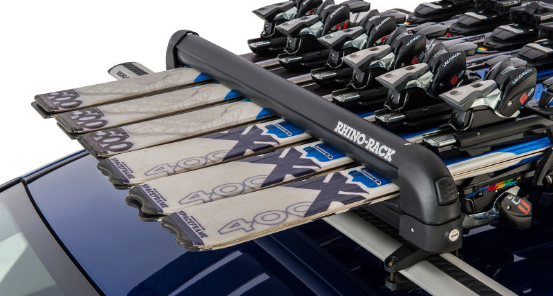 Rhino-Rack Universal Ski/Snowboard Carrier - Fits 6 Pairs of Skis or 4 Snowboards - Black Winter Sport Racks Rhino-Rack