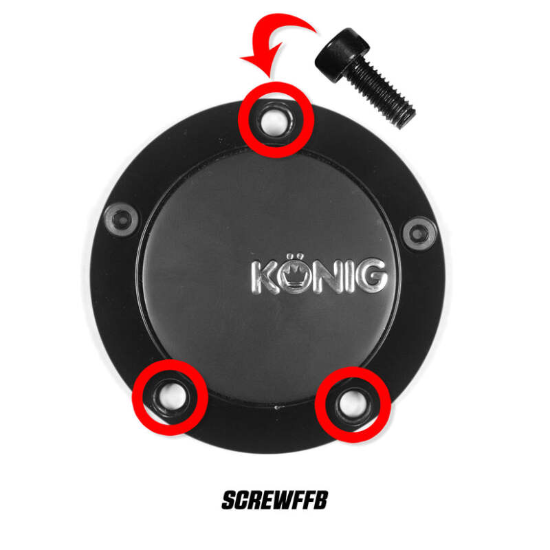 Konig Cap Screw (Black) For CAPFFB - Flow Formed (Single) Wheel Center Caps Konig