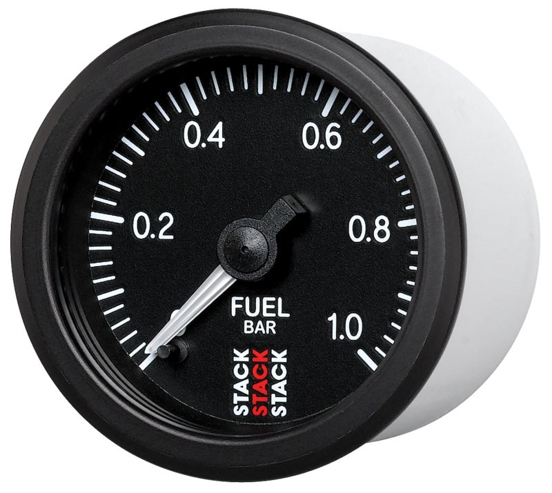 Autometer Stack 52mm 0-1 Bar M10 Male Pro Stepper Motor Fuel Pressure Gauge - Black Gauges AutoMeter