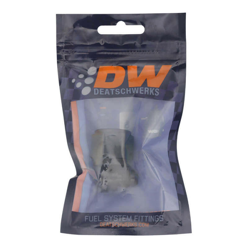 DeatschWerks 10AN Female Flare to 6AN Male Flare Reducer - Anodized Matte Black Fittings DeatschWerks
