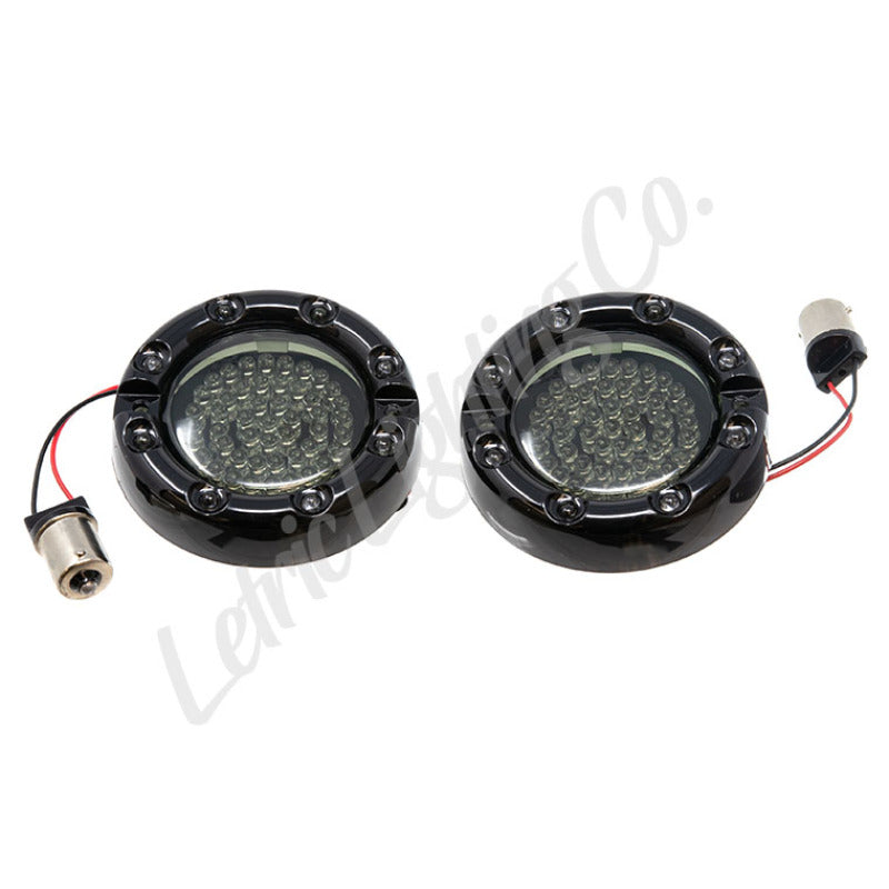 Letric Lighting 86-18 Electra Glide Premium Halo Red Center LED Turn Signal (1156) Light Accessories and Wiring Letric Lighting