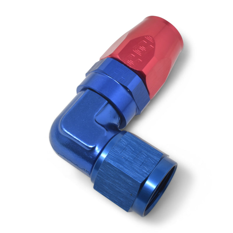 Russell Performance -12 AN Red/Blue 90 Degree Forged Aluminum Swivel Hose End Fittings Russell