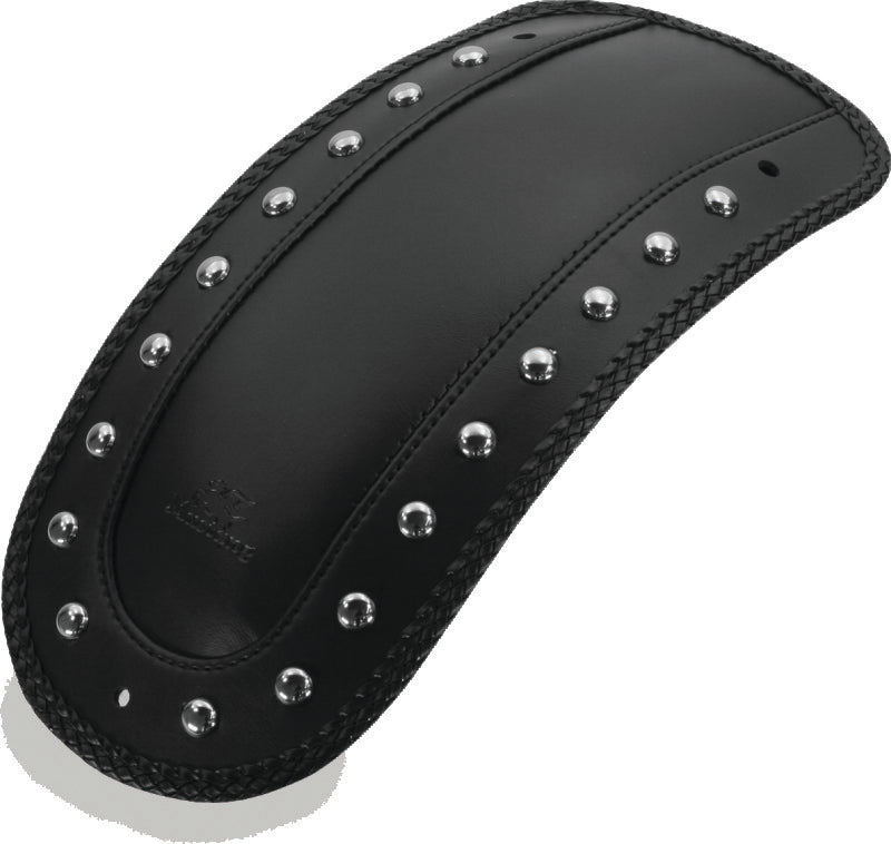 Mustang 00-17 Harley Softail FLSTS, FLSTN, FLSTC w/Stud Plate Fender Bib w/Studs - Black Fender Bibs Mustang Motorcycle
