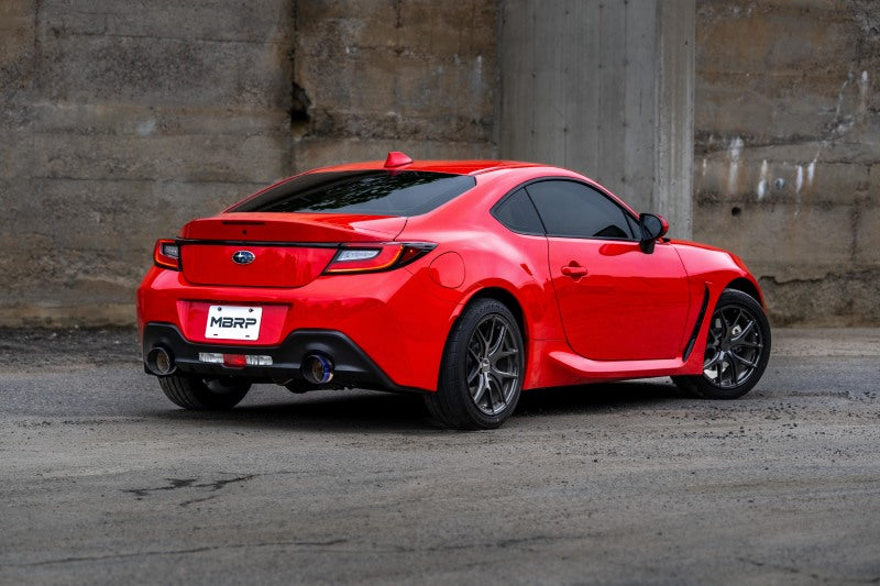 MBRP 2022 Subaru BRZ 2.4L/Toyota GR86 2.4L 2.5in Dual Split Rear Exit w/5in OD Burnt End Tips - T304 Axle Back MBRP