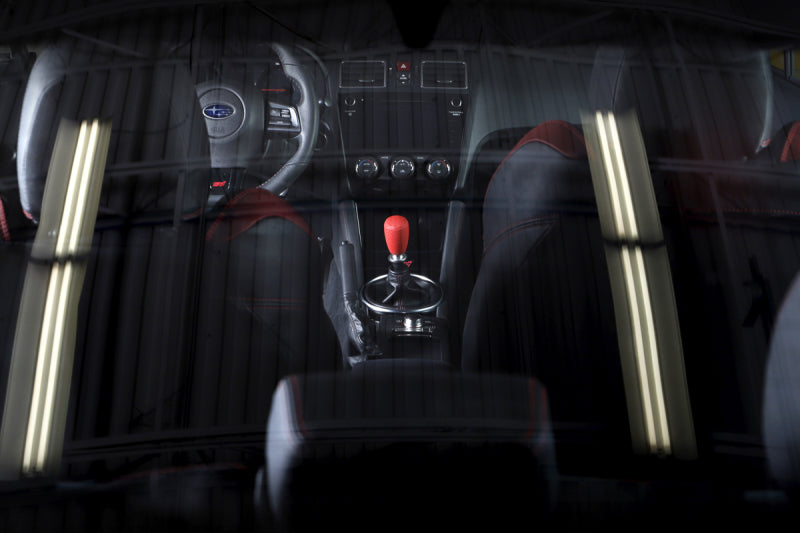 GrimmSpeed Shift Knob Stainless Steel - Subaru 5 Speed and 6 Speed Manual Transmission - Red Shift Knobs GrimmSpeed
