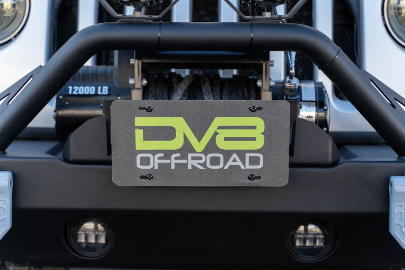 DV8 Offroad Fairlead Mounted Flip-Up License Plate Bracket License Plate Relocation DV8 Offroad