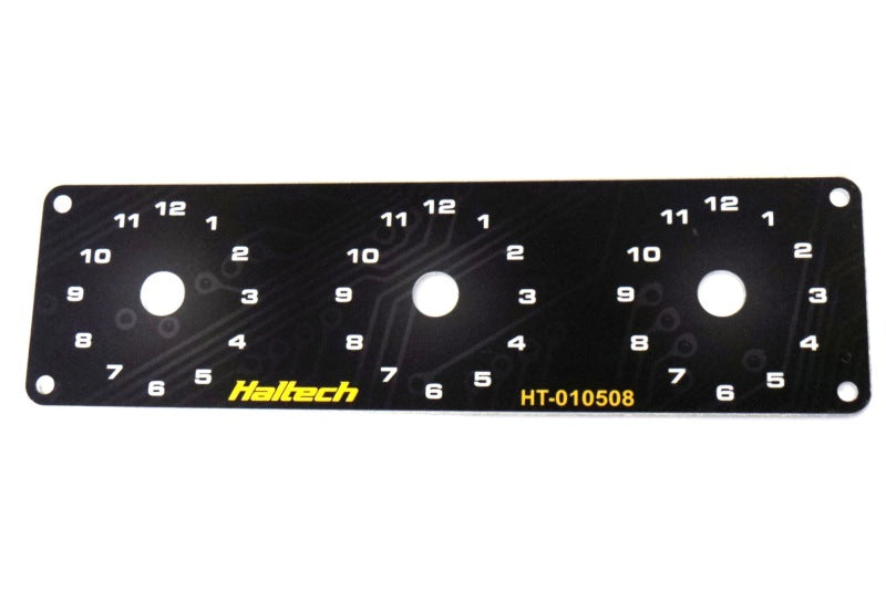 Haltech Triple Switch Panel w/Yellow & Red Knobs Switch Panels Haltech