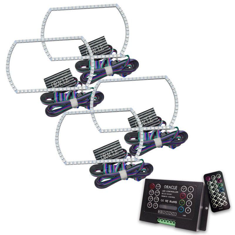 Oracle Chevy Silverado 14-15 Halo Kit Projector Style - ColorSHIFT w/ 2.0 Controller Headlights ORACLE Lighting