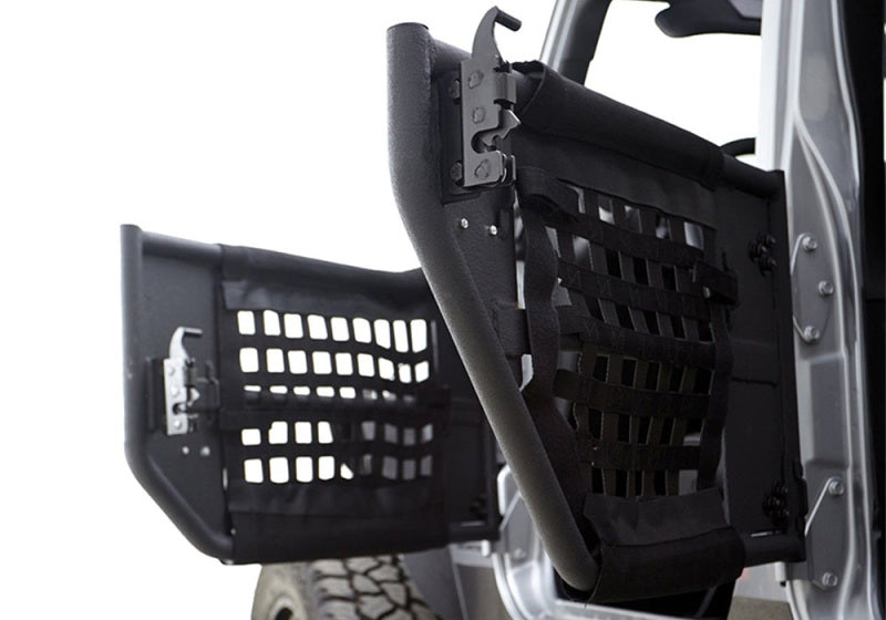 Rampage 2007-2018 Jeep Wrangler(JK) Unlimited 4-Door Tube Doors With Netting - Black Doors Rampage