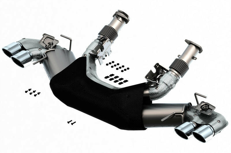 Borla 2020 Chevrolet Corvette C8 6.2L S-Type Exhaust System Dual Round A/C Tips 4inx 4.75in Catback Borla
