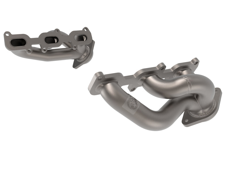 aFe Twisted Steel Shorty Header 11-17 Ford Mustang V6-3.7L - Titanium Coat Finish Headers & Manifolds aFe