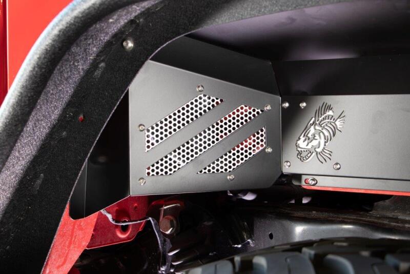 Fishbone Offroad 2020+ JT Gladiator Rear - Black Aluminum Inner Fenders Fenders Fishbone Offroad