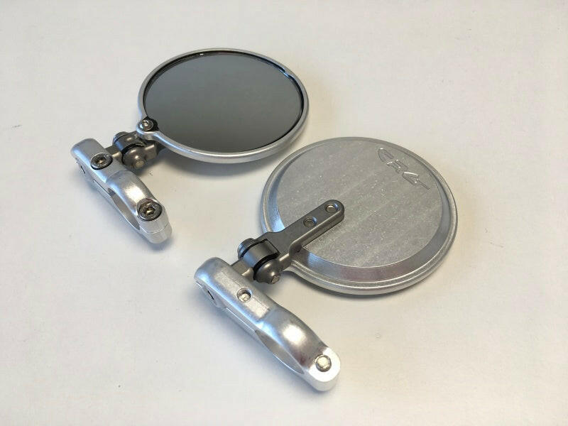 CRG Hindsight Folding 3 in. Round Bar-End Mirror Right - Silver Side Mirrors CRG Constructors