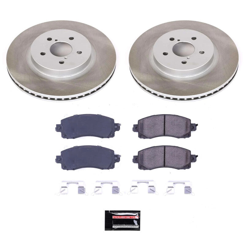 Power Stop 17-22 Subaru Impreza Front Semi-Coated Rotor Kit Brake Kits - Performance Blank PowerStop