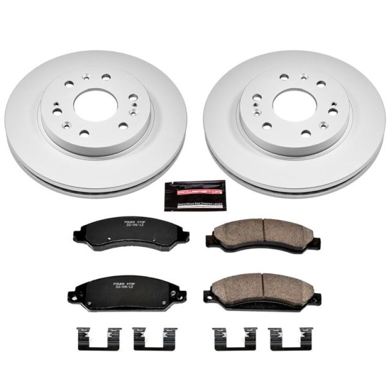Power Stop 07-08 Cadillac Escalade Front Z17 Evolution Geomet Coated Brake Kit Brake Kits - Performance Blank PowerStop