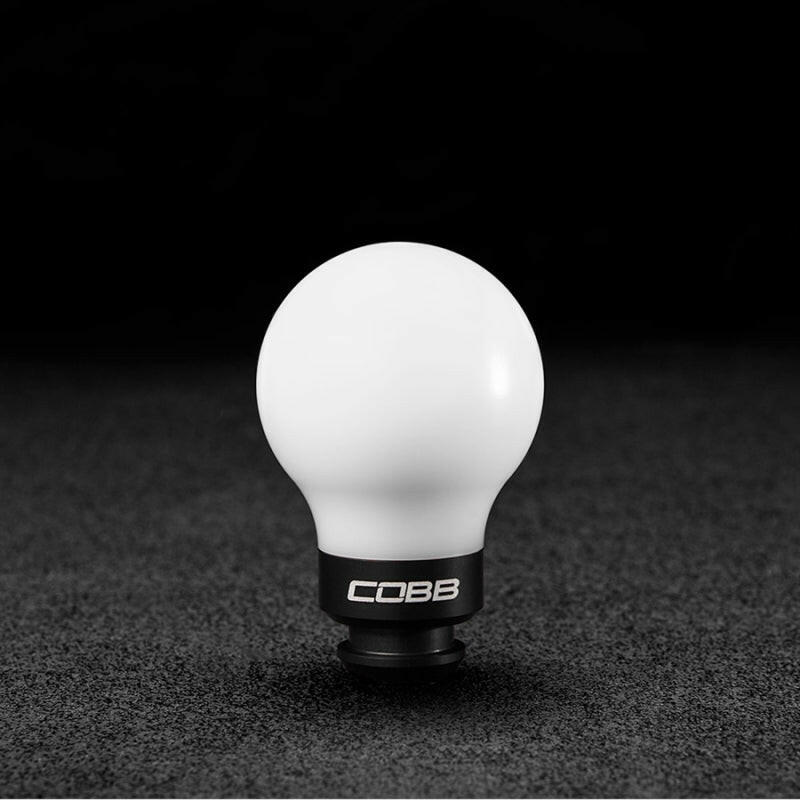 Cobb Subaru 5-Speed COBB Knob - White Knob w/ Stealth Black Shift Knobs COBB