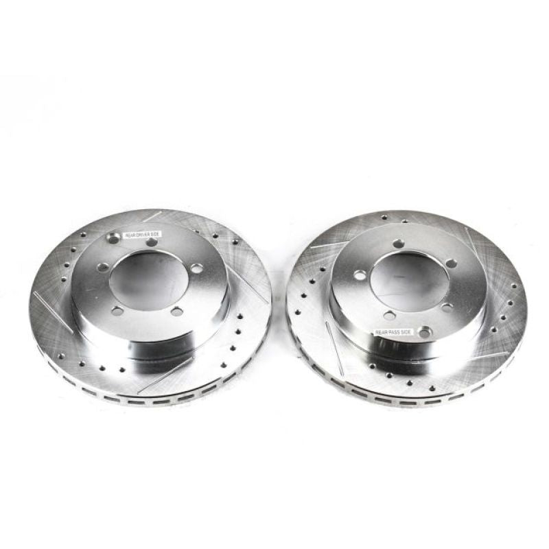 Power Stop 91-93 Dodge Stealth Rear Evolution Drilled & Slotted Rotors - Pair Brake Rotors - Slot & Drilled PowerStop