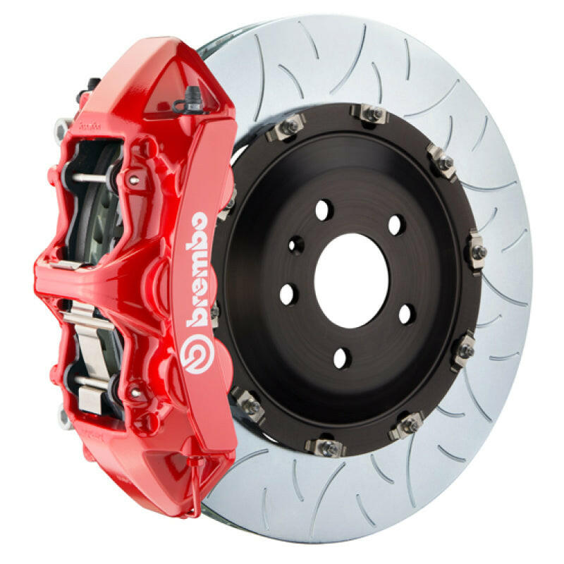 Brembo 08-09 F430 Scuderia Front GT BBK 6 Piston Cast 405x34 2pc Rotor Slotted Type-3-Red Brake Kits - Performance Slot Brembo