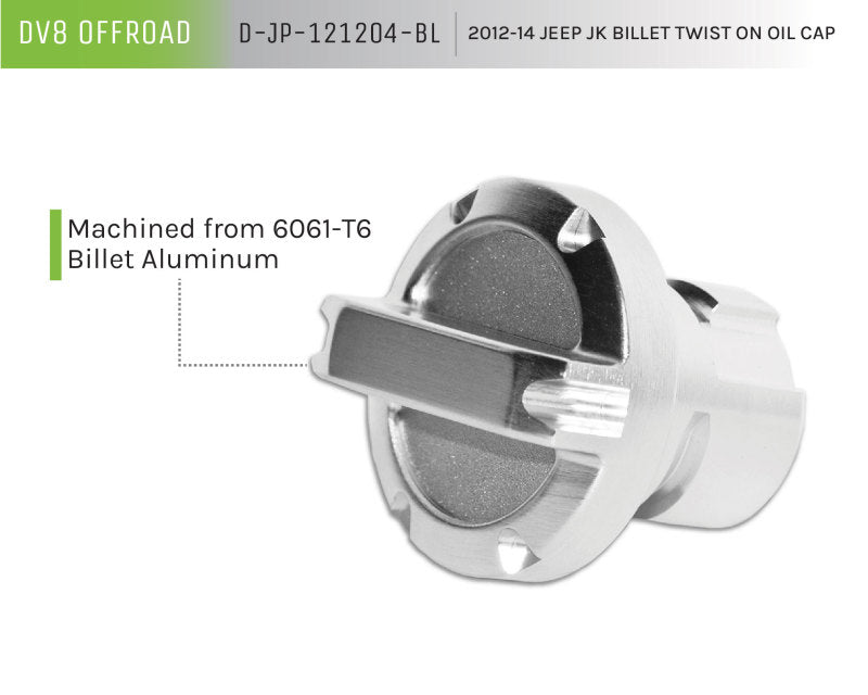 DV8 Offroad 2012-14 Jeep JK Twist On Billet Oil Cap Engine Hardware DV8 Offroad