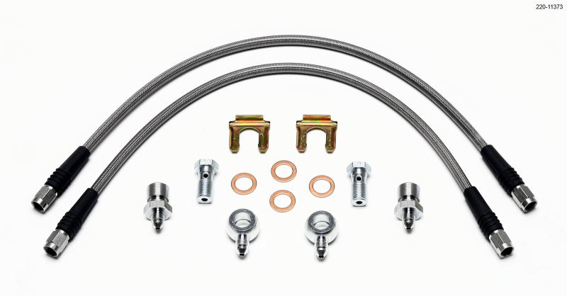 Wilwood Flexline Kit D52 Caliper 18in w/ Banjo 7/16-20 Brake Line Kits Wilwood