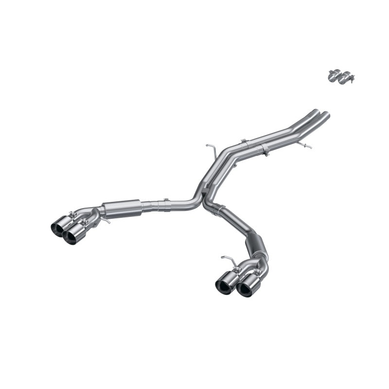 MBRP 18-21 Audi S5 Coupe/S4 Sedan T304 SS 2.5in Cat-Back Quad Rear Exit Exhaust - SS Tips Catback MBRP