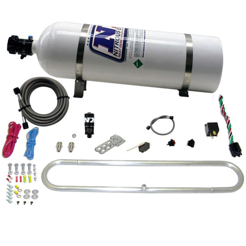 Nitrous Express N-Tercooler System w/15lb Bottle (Remote Mount Solenoid) Intercooler Sprayers Nitrous Express