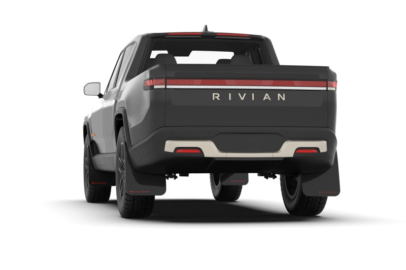 Rally Armor 22-25 Rivian R1T Black UR Mud Flap w/Dark Grey Logo Mud Flaps Rally Armor