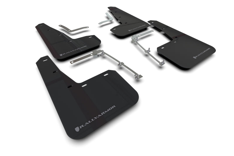 Rally Armor 20-25 Toyota GR Yaris Black Mud Flap w/Grey Logo Mud Flaps Rally Armor