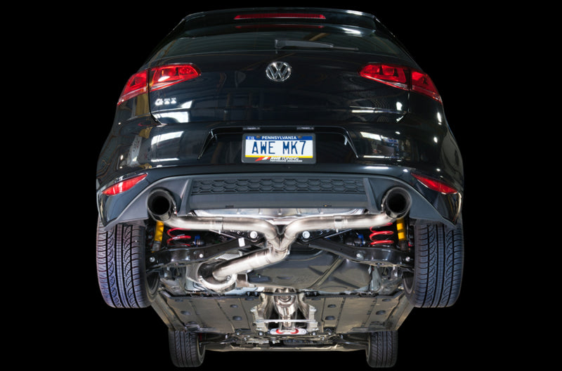 AWE Tuning VW MK7 GTI Touring Edition Exhaust - Chrome Silver Tips Catback AWE Tuning
