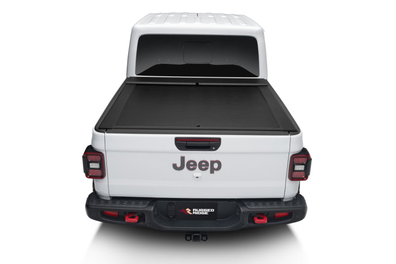 Rugged Ridge Armis Retractable Locking Bed Cover 20-21 JT Tonneau Covers - Hard Fold Rugged Ridge