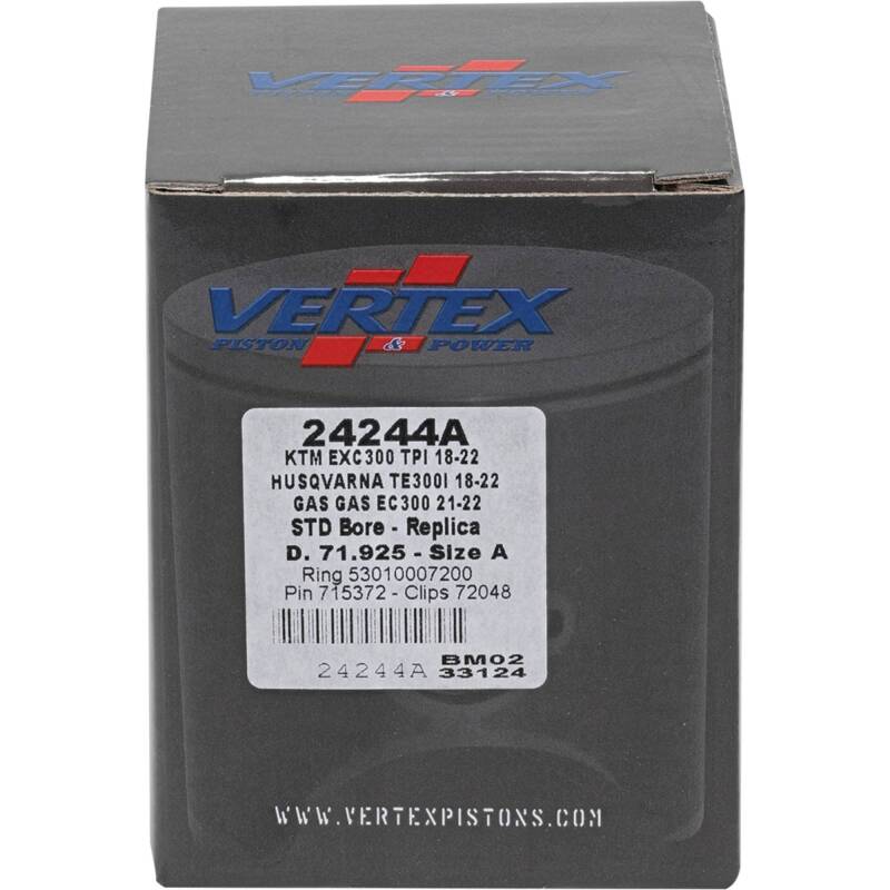 Vertex Piston 2024 KTM 300 EXC 300cc Cast Replica Piston Kit Piston Sets - Powersports Vertex Pistons