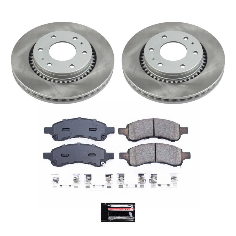 Power Stop 06-08 Isuzu Ascender Front Semi-Coated Rotor Kit Brake Kits - Performance Blank PowerStop