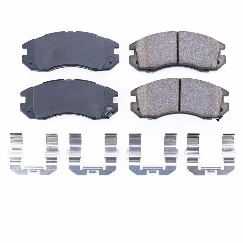 Power Stop 93-96 Subaru Impreza Front Z17 Evolution Ceramic Brake Pads w/Hardware Brake Pads - OE PowerStop