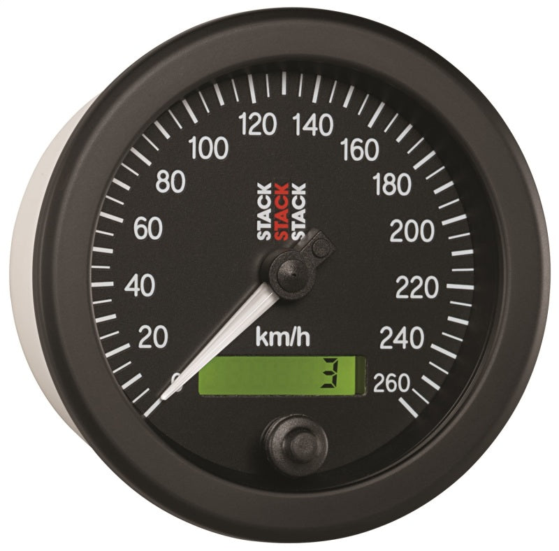 Autometer Stack 88mm 0-260 KM/H Electronic Speedometer - Black Gauges AutoMeter